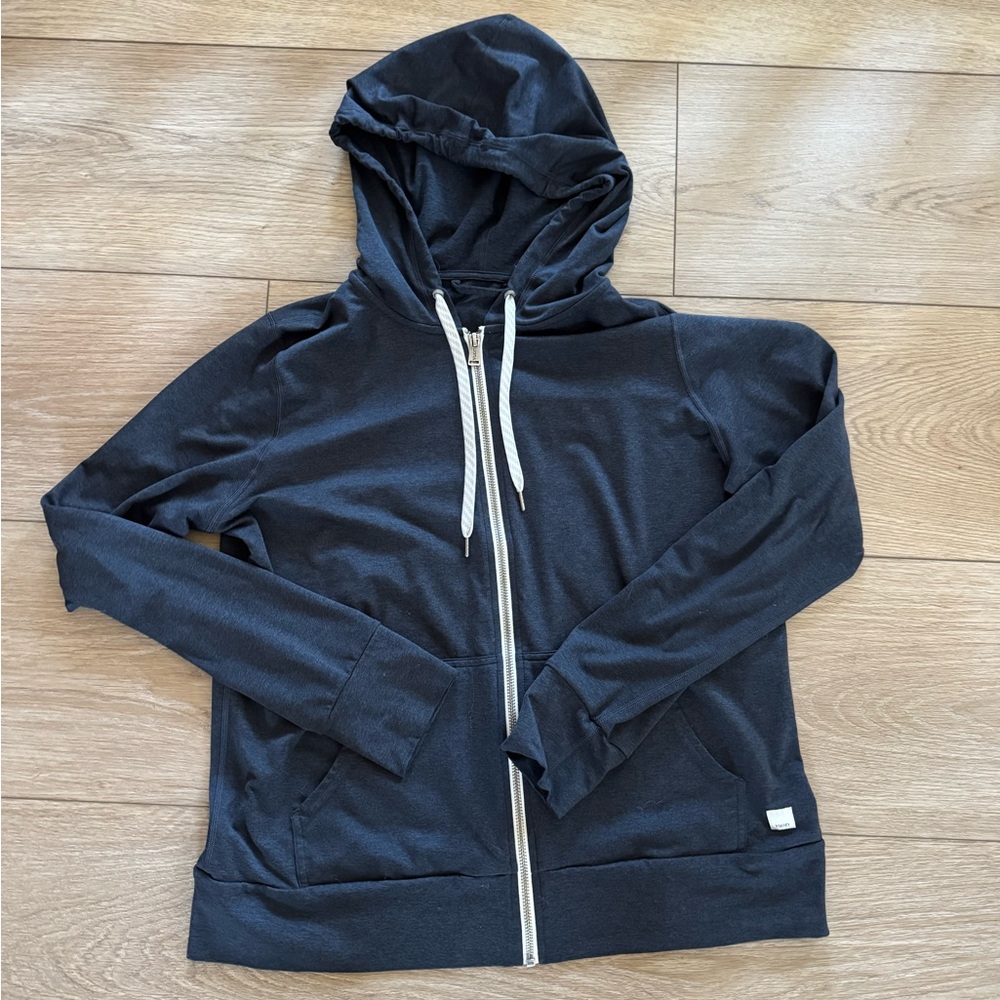 Vuori Halo Performance Hoodie 2.0 Midnight Heather Navy Blue Large